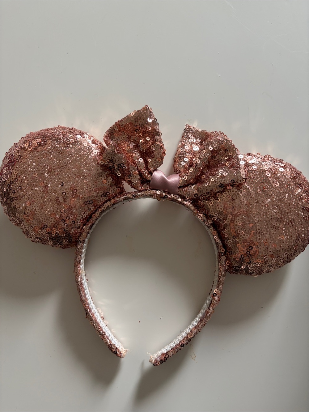 Rose Gold Sequin Minnie Ears Headband